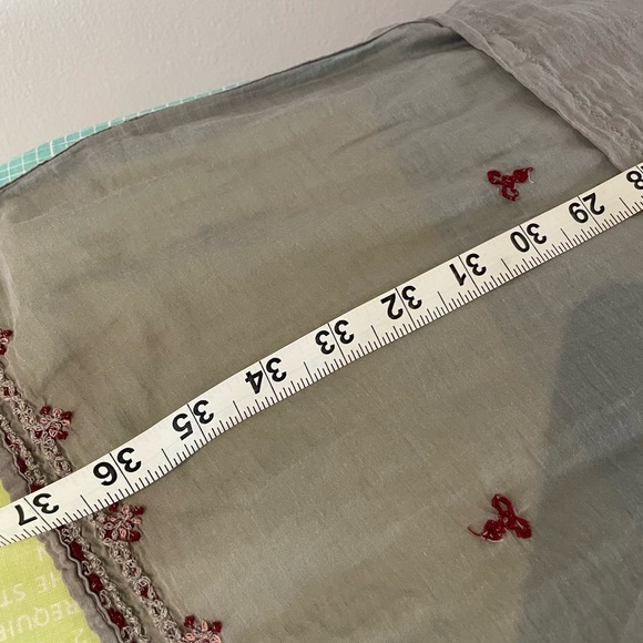 Johnny Was long gray and red tunic. SZ XL . - Picture 10 of 16